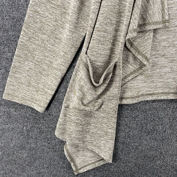 LOGO Lori Goldstein Cardigan Sweater XL Green Open Front Drape Comfy Lounge - Picture 3 of 8